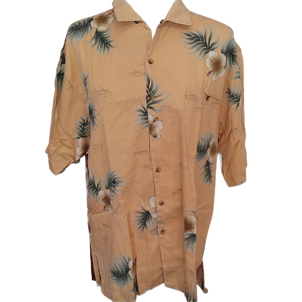 Hook & Tackle Hawaiian Camp Shirt M